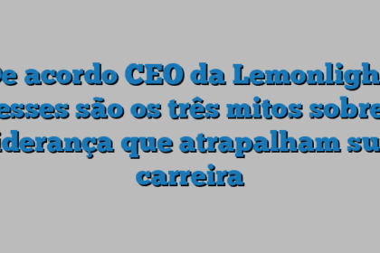 De acordo CEO da Lemonlight, esses são os três mitos sobre liderança que atrapalham sua carreira