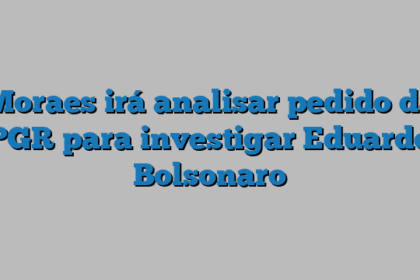 Moraes irá analisar pedido da PGR para investigar Eduardo Bolsonaro
