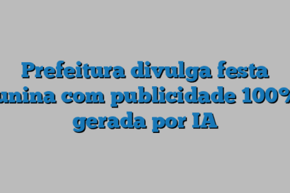 Prefeitura divulga festa junina com publicidade 100% gerada por IA
