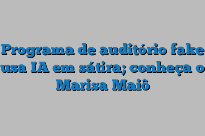 Programa de auditório fake usa IA em sátira; conheça o Marisa Maiô