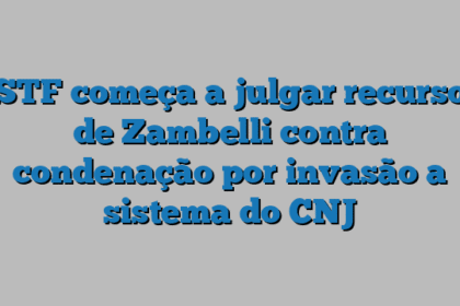 STF começa a julgar recurso de Zambelli contra condenação por invasão a sistema do CNJ