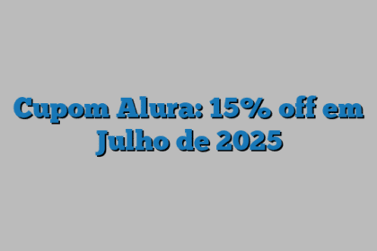 Cupom Alura: 15% off em Julho de 2025